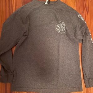 Womens Santa Cruz Grey Long Sleeve T Shirt Small